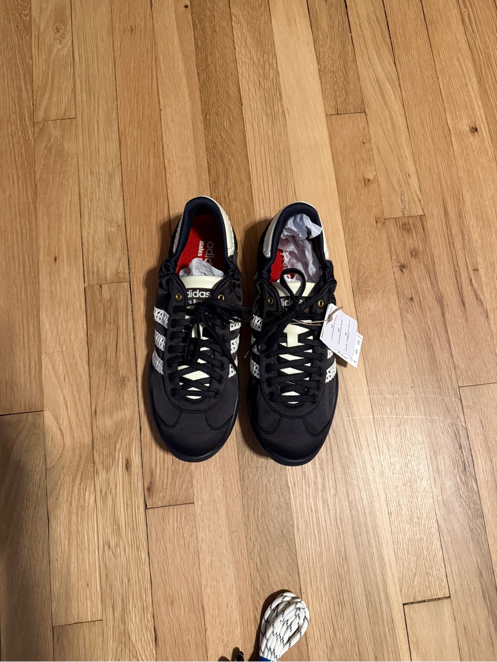 Wales Bonner/ Adidas NWT Black satin Karintha sneakers